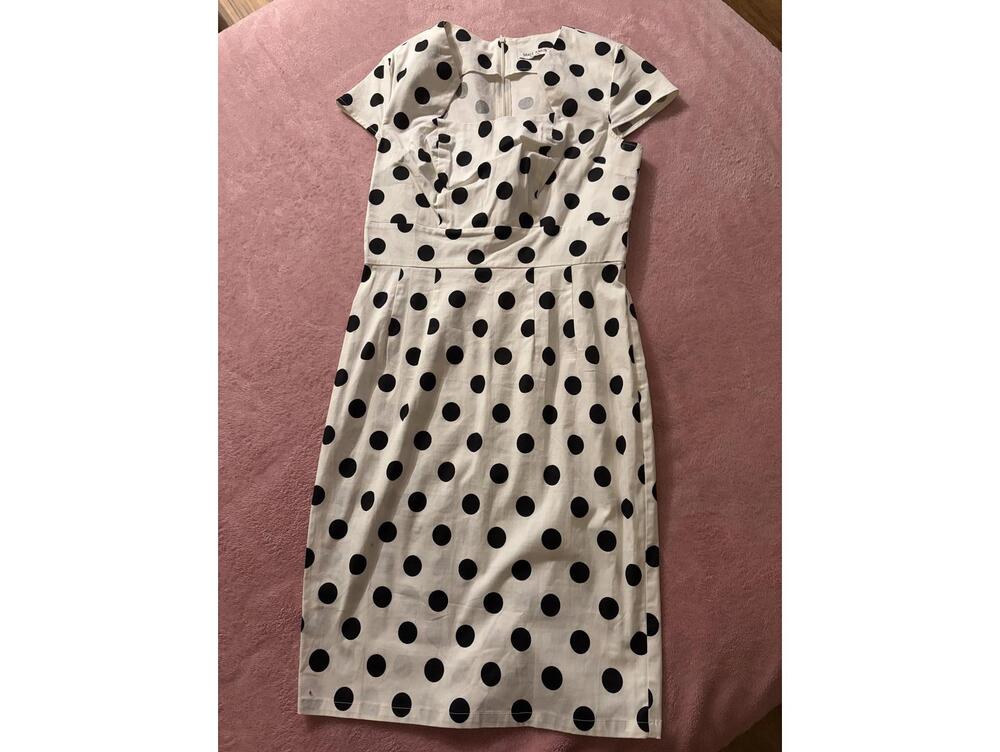 Grace Karin White Polka Dot Midi Dress Size M